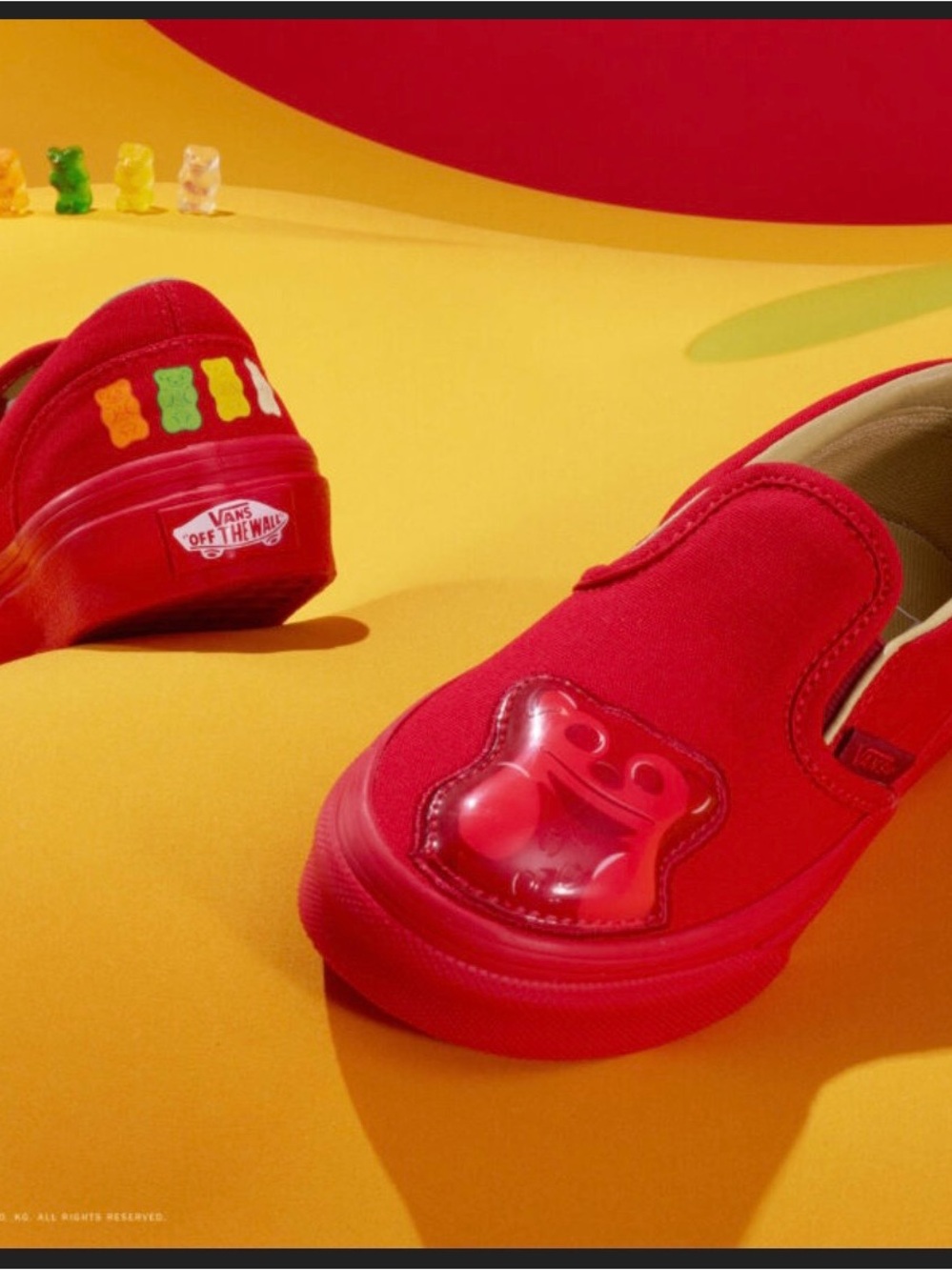 Vans Haribo collab Red Slip-On Sneakers in size 10.5T